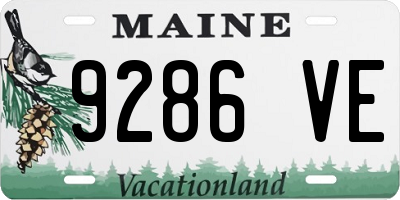 ME license plate 9286VE