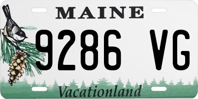 ME license plate 9286VG