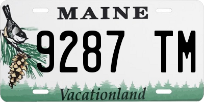 ME license plate 9287TM