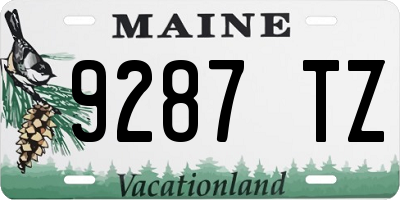 ME license plate 9287TZ
