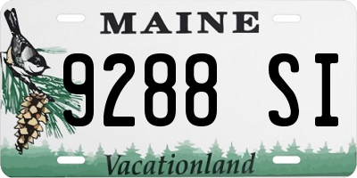 ME license plate 9288SI