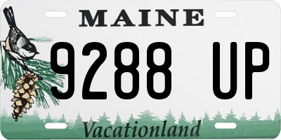 ME license plate 9288UP