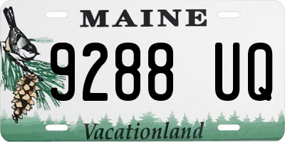ME license plate 9288UQ