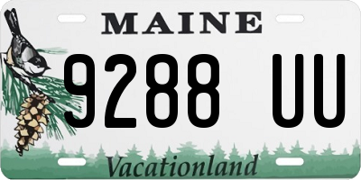 ME license plate 9288UU