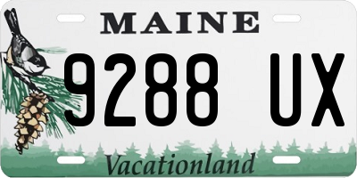ME license plate 9288UX