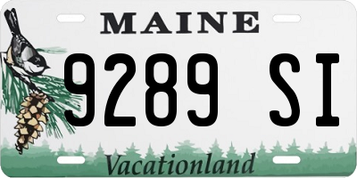 ME license plate 9289SI