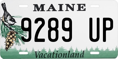 ME license plate 9289UP