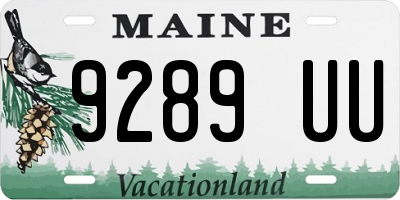 ME license plate 9289UU