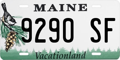 ME license plate 9290SF