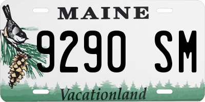 ME license plate 9290SM