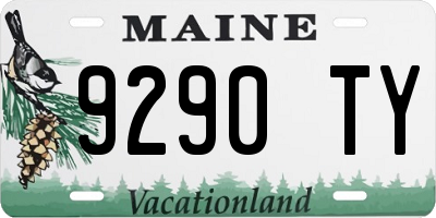 ME license plate 9290TY