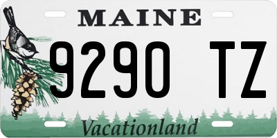 ME license plate 9290TZ