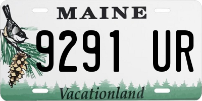 ME license plate 9291UR