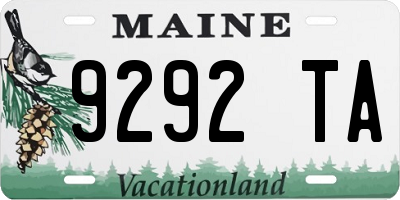 ME license plate 9292TA