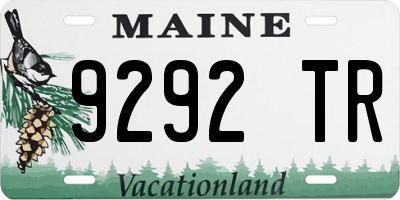 ME license plate 9292TR