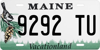 ME license plate 9292TU