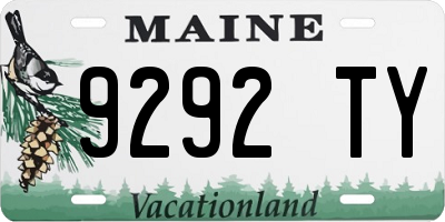 ME license plate 9292TY