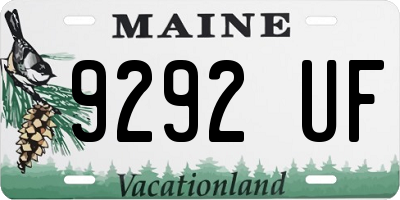 ME license plate 9292UF