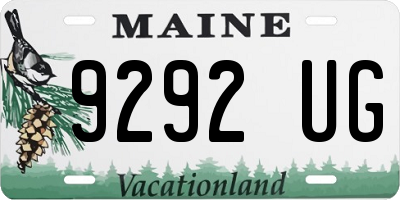 ME license plate 9292UG