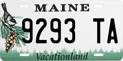 ME license plate 9293TA