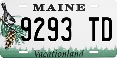 ME license plate 9293TD