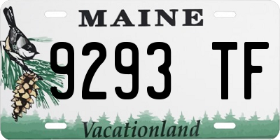 ME license plate 9293TF