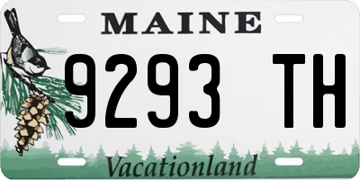 ME license plate 9293TH