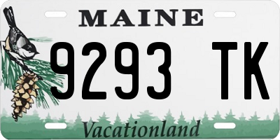 ME license plate 9293TK