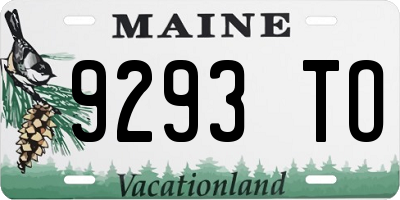 ME license plate 9293TO