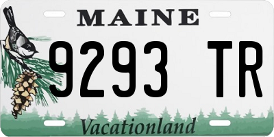 ME license plate 9293TR