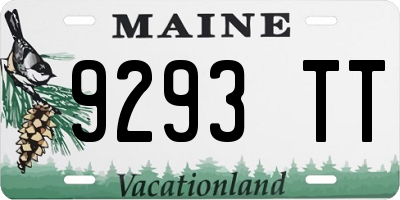 ME license plate 9293TT