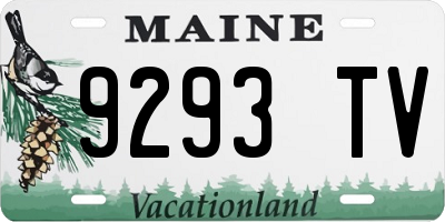 ME license plate 9293TV