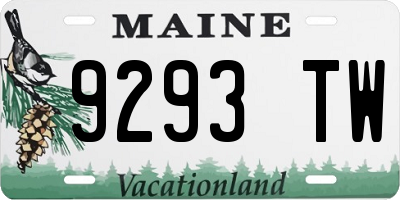 ME license plate 9293TW