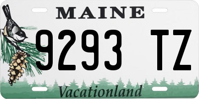 ME license plate 9293TZ