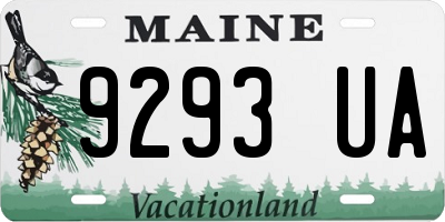ME license plate 9293UA