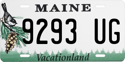 ME license plate 9293UG