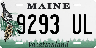 ME license plate 9293UL