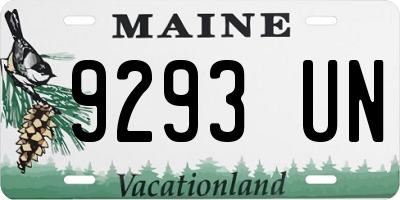 ME license plate 9293UN