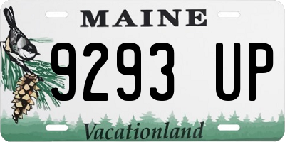 ME license plate 9293UP