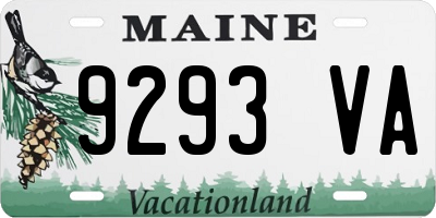 ME license plate 9293VA