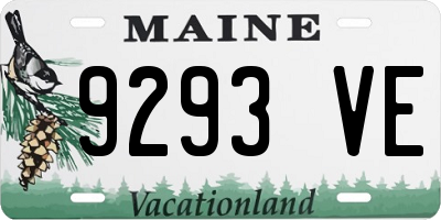 ME license plate 9293VE