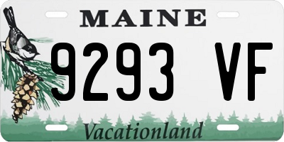 ME license plate 9293VF