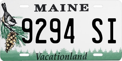 ME license plate 9294SI