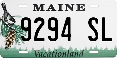 ME license plate 9294SL
