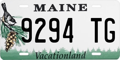 ME license plate 9294TG