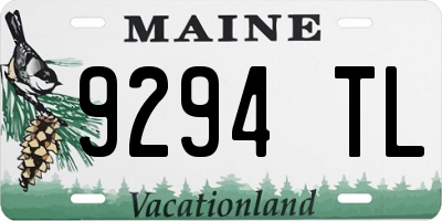 ME license plate 9294TL