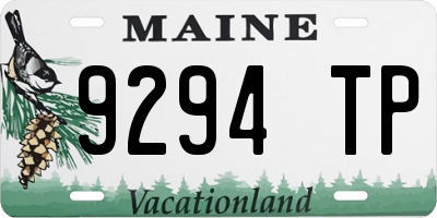 ME license plate 9294TP
