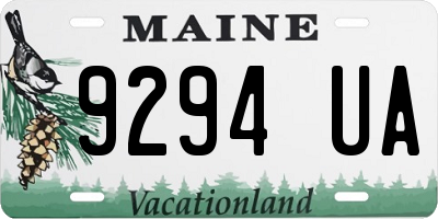 ME license plate 9294UA