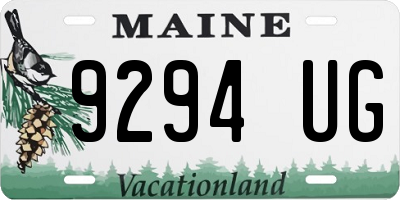 ME license plate 9294UG