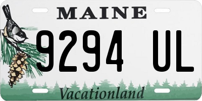 ME license plate 9294UL